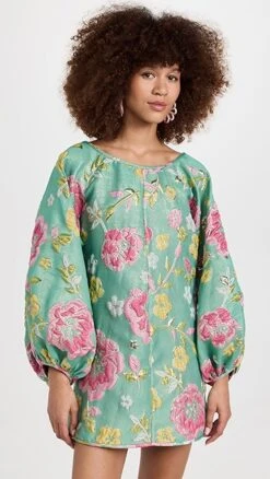 Arianne Elmy Green Slim Fit Good Luck Dress