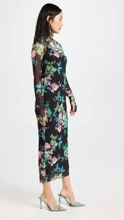 AFRM Shailene Turtleneck Long Sleeve Mesh Midi Dress -Agolde Store afrmm300401ea0a 1677191767710 2 0. UX357 QL90