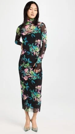 AFRM Shailene Turtleneck Long Sleeve Mesh Midi Dress -Agolde Store afrmm300401ea0a 1677191767726 2 0. UX357 QL90