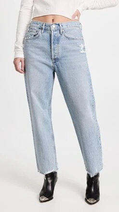 AGOLDE 90's Crop Mid Rise Jeans -Agolde Store agole306221219d 1671121818843 2 0. UX357 QL90
