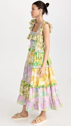 Alemais Elora Patchwork Tiered Midi Dress 11 Alemais Elora Patchwork Tiered Midi Dress -Agolde Store alema301051c3c8 1675712432658 2 0. UX357 QL90