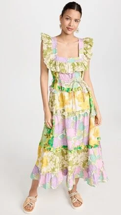 Alemais Elora Patchwork Tiered Midi Dress 15 Alemais Elora Patchwork Tiered Midi Dress -Agolde Store alema301051c3c8 1675712432776 2 0. UX357 QL90