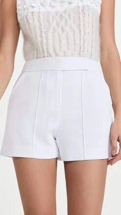 Alice + Olivia Dylan High Waist Tab Pintuck Shorts