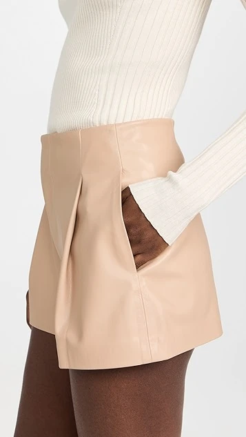 Alice + Olivia Steffie Vegan Leather Paperbag Shorts 5 Alice + Olivia Steffie Vegan Leather Paperbag Shorts - Image 3