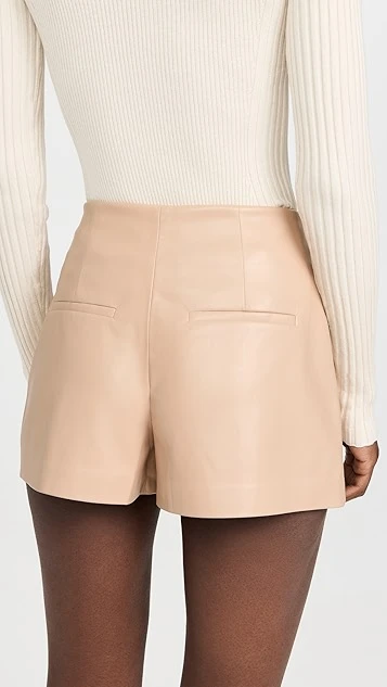 Alice + Olivia Steffie Vegan Leather Paperbag Shorts 4 Alice + Olivia Steffie Vegan Leather Paperbag Shorts - Image 2