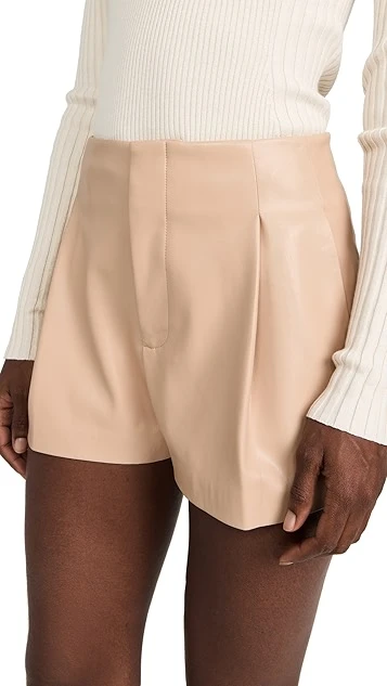 Alice + Olivia Steffie Vegan Leather Paperbag Shorts 8 Alice + Olivia Steffie Vegan Leather Paperbag Shorts - Image 6