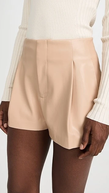 Alice + Olivia Steffie Vegan Leather Paperbag Shorts 9 Alice + Olivia Steffie Vegan Leather Paperbag Shorts - Image 7