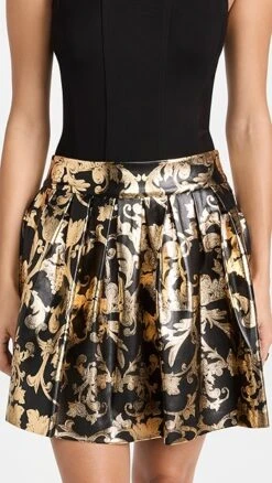 Alice + Olivia Fizer Vegan Leather Box Pleated Skirt -Agolde Store alice465081e551 1663859413595 2 0. UX357 QL90