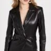 Alice + Olivia Kyrie Faux Leather Notch Collar Tuxedo Romper -Agolde Store alice465641cd2d 1673556985514 2 0. UX357 QL90