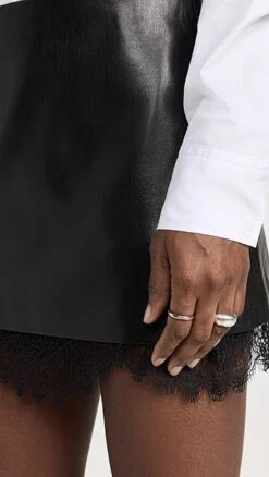 Alice + Olivia Rubi Faux Leather Two Tier Micro Skirt -Agolde Store alice465881cd2d 1669061941707 2 0. UX357 QL90