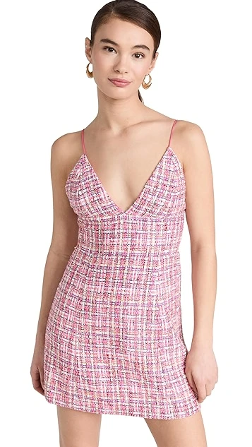 Alice + Olivia Carli Spaghetti Strap Tweed Dress 8 Alice + Olivia Carli Spaghetti Strap Tweed Dress - Image 6