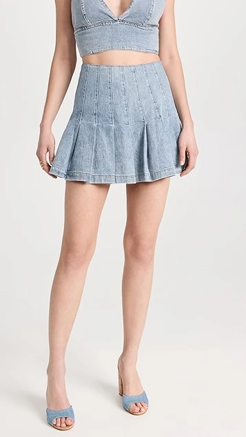 Alice + Olivia Carter Denim Skirt 8 Alice + Olivia Carter Denim Skirt - Image 6