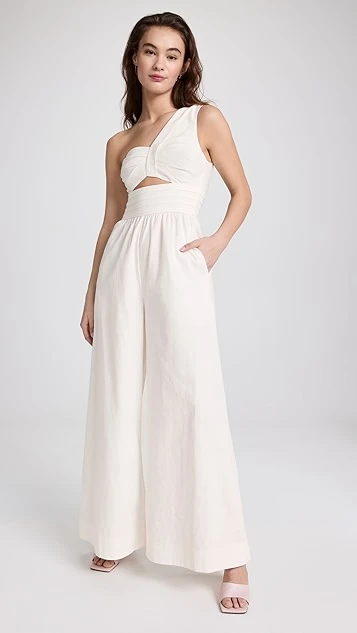 AMUR Laurie One Shoulder Jumpsuit 3 AMUR Laurie One Shoulder Jumpsuit