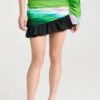 Area Ombre Nylon Ruffle Miniskirt