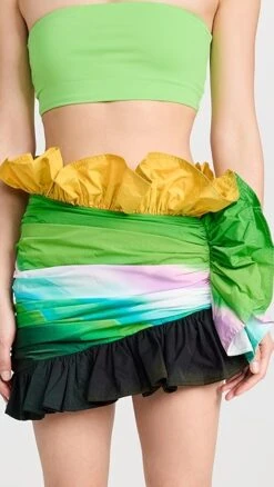 Area Ombre Nylon Ruffle Miniskirt -Agolde Store areaa302471ac51 1680100342386 2 0. UX357 QL90