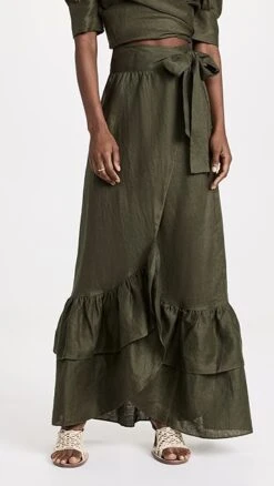 Chen Burkett Sao Paolo Wrap Skirt -Agolde Store cburk30023102c8 1683040760998 2 0. UX357 QL90
