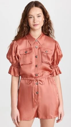 Cinq A Sept Cinq à Sept Hallie Romper -Agolde Store cinqa3139512292 1679002012410 2 0. UX357 QL90