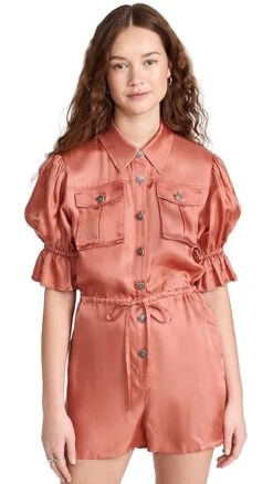 Cinq A Sept Cinq à Sept Hallie Romper -Agolde Store cinqa3139512292 1679002013356 2 0. UX357 QL90