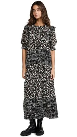 English Factory Floral & Dot Print Maxi Dress -Agolde Store efact3064310c4d 1636575116595 2 0. UX357 QL90