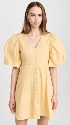 English Factory Buttons Detail Mini Dress