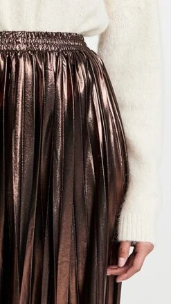 En Saison Pleated Metallic Midi Skirt -Agolde Store ensai301281a338 1636473478971 2 0. UX357 QL90