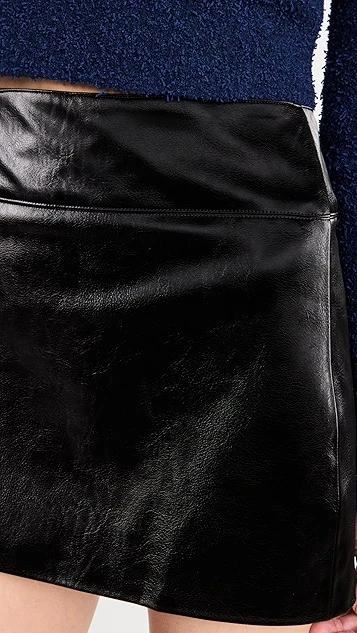 Enza Costa Satin Finish Leather Miniskirt 7 Enza Costa Satin Finish Leather Miniskirt - Image 5