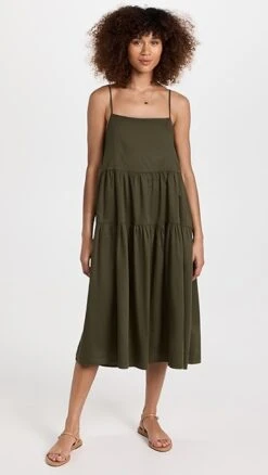 Enza Costa Cool Cotton Strappy Tiered Dress 14 Enza Costa Cool Cotton Strappy Tiered Dress -Agolde Store enzac4107512977 1683747367273 2 0. UX357 QL90