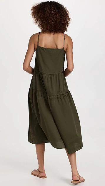 Enza Costa Cool Cotton Strappy Tiered Dress 4 Enza Costa Cool Cotton Strappy Tiered Dress - Image 2