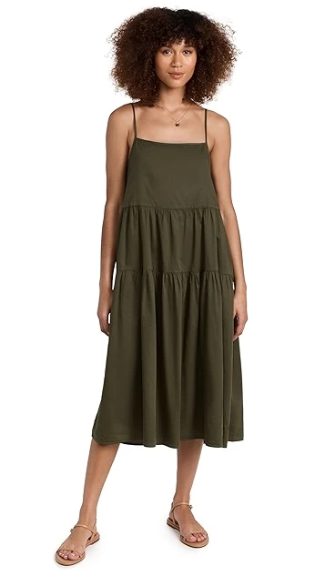 Enza Costa Cool Cotton Strappy Tiered Dress 9 Enza Costa Cool Cotton Strappy Tiered Dress - Image 7