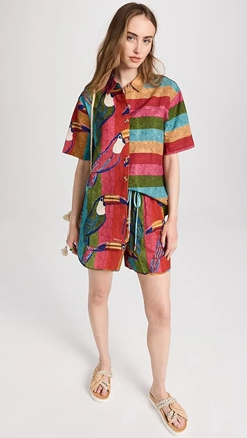 FARM Rio Wonderful Toucans Uni Shorts 6 FARM Rio Wonderful Toucans Uni Shorts - Image 4