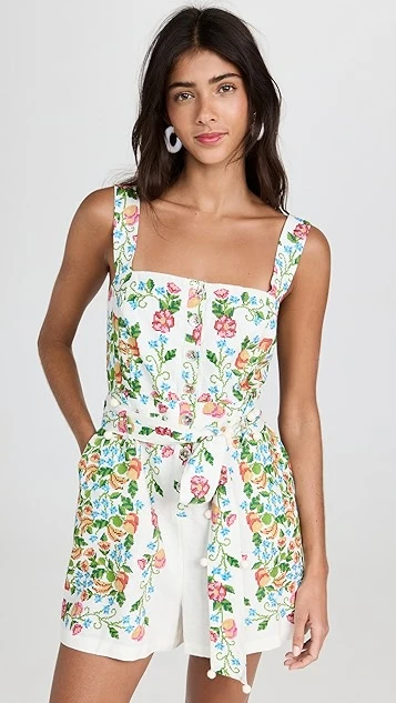 FARM Rio Tropical Romance Off White Romper 3 FARM Rio Tropical Romance Off White Romper