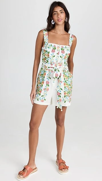 FARM Rio Tropical Romance Off White Romper 6 FARM Rio Tropical Romance Off White Romper - Image 4