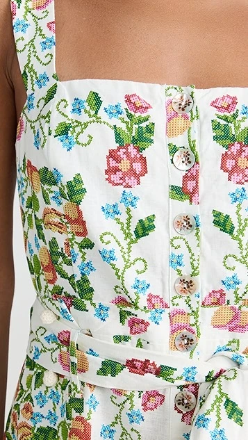 FARM Rio Tropical Romance Off White Romper 7 FARM Rio Tropical Romance Off White Romper - Image 5