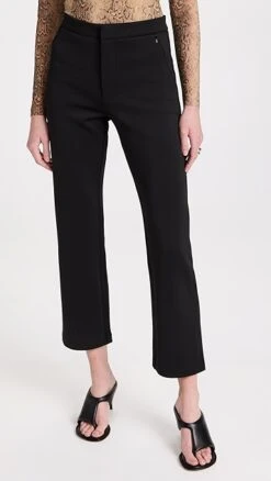 Good American Shiny Scuba Cropped Trousers