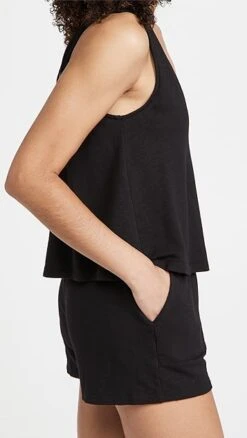 MONROW Supersoft Tank Romper -Agolde Store hrlow412441071c q3 2 1. UX357 QL90