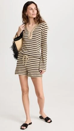 MONROW Linen Sweater Shorts -Agolde Store hrlow414551ffcf 1683138824465 2 0. UX357 QL90