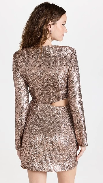 SIMKHAI Conrad Hammered Sequins Blazer Mini Dress 4 SIMKHAI Conrad Hammered Sequins Blazer Mini Dress - Image 2