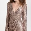 SIMKHAI Conrad Hammered Sequins Blazer Mini Dress
