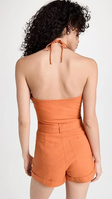 SIMKHAI Belted Halter Romper 4 SIMKHAI Belted Halter Romper - Image 2