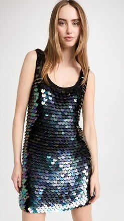 JoosTricot Sequins Crochet Mini Dress