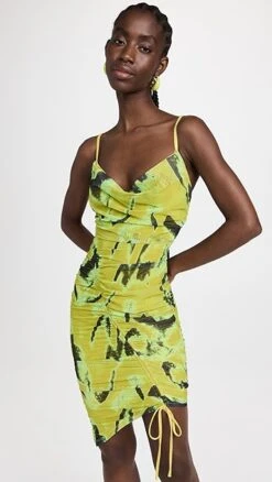 Jonathan Simkhai STANDARD Trixie Printed Mesh Jersey Mini Dress