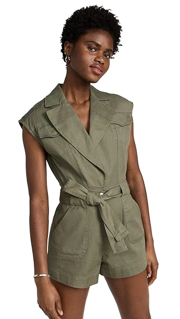 Jonathan Simkhai STANDARD Carlotta Topstitch Utility Romper 8 Jonathan Simkhai STANDARD Carlotta Topstitch Utility Romper - Image 6