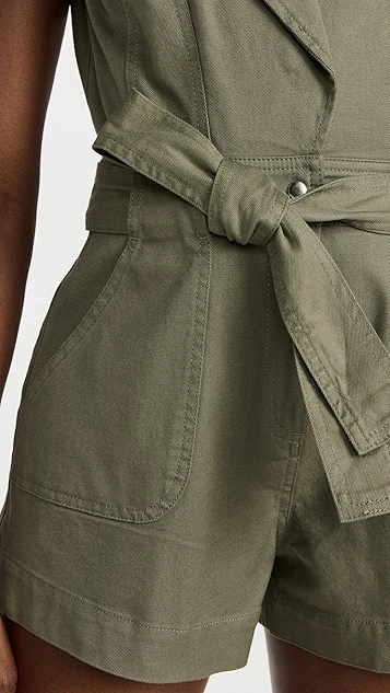 Jonathan Simkhai STANDARD Carlotta Topstitch Utility Romper 7 Jonathan Simkhai STANDARD Carlotta Topstitch Utility Romper - Image 5