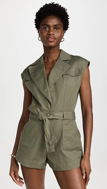 Jonathan Simkhai STANDARD Carlotta Topstitch Utility Romper 3 Jonathan Simkhai STANDARD Carlotta Topstitch Utility Romper