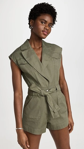 Jonathan Simkhai STANDARD Carlotta Topstitch Utility Romper 9 Jonathan Simkhai STANDARD Carlotta Topstitch Utility Romper - Image 7