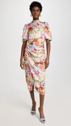 KITRI Annabelle Painted Floral Dress
