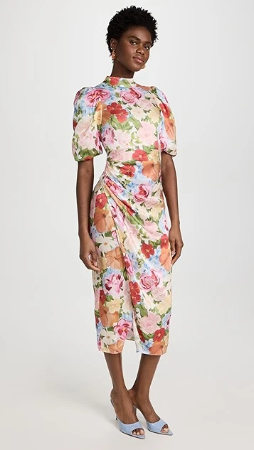 KITRI Annabelle Painted Floral Dress 6 KITRI Annabelle Painted Floral Dress - Image 4