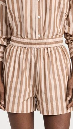 LMND Elastic Waist Stripe Shorts -Agolde Store lmndd300031f058 1672935462043 2 0. UX357 QL90