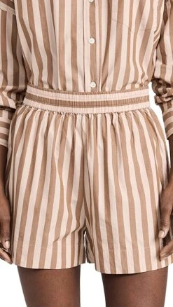 LMND Elastic Waist Stripe Shorts -Agolde Store lmndd300031f058 1672935462077 2 0. UX357 QL90