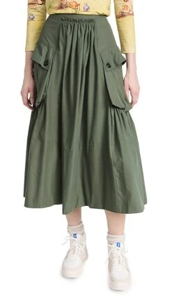 Molly Goddard A Line Skirt With Patch Pockets -Agolde Store mgodd3000210719 1665677328713 2 0. UX357 QL90